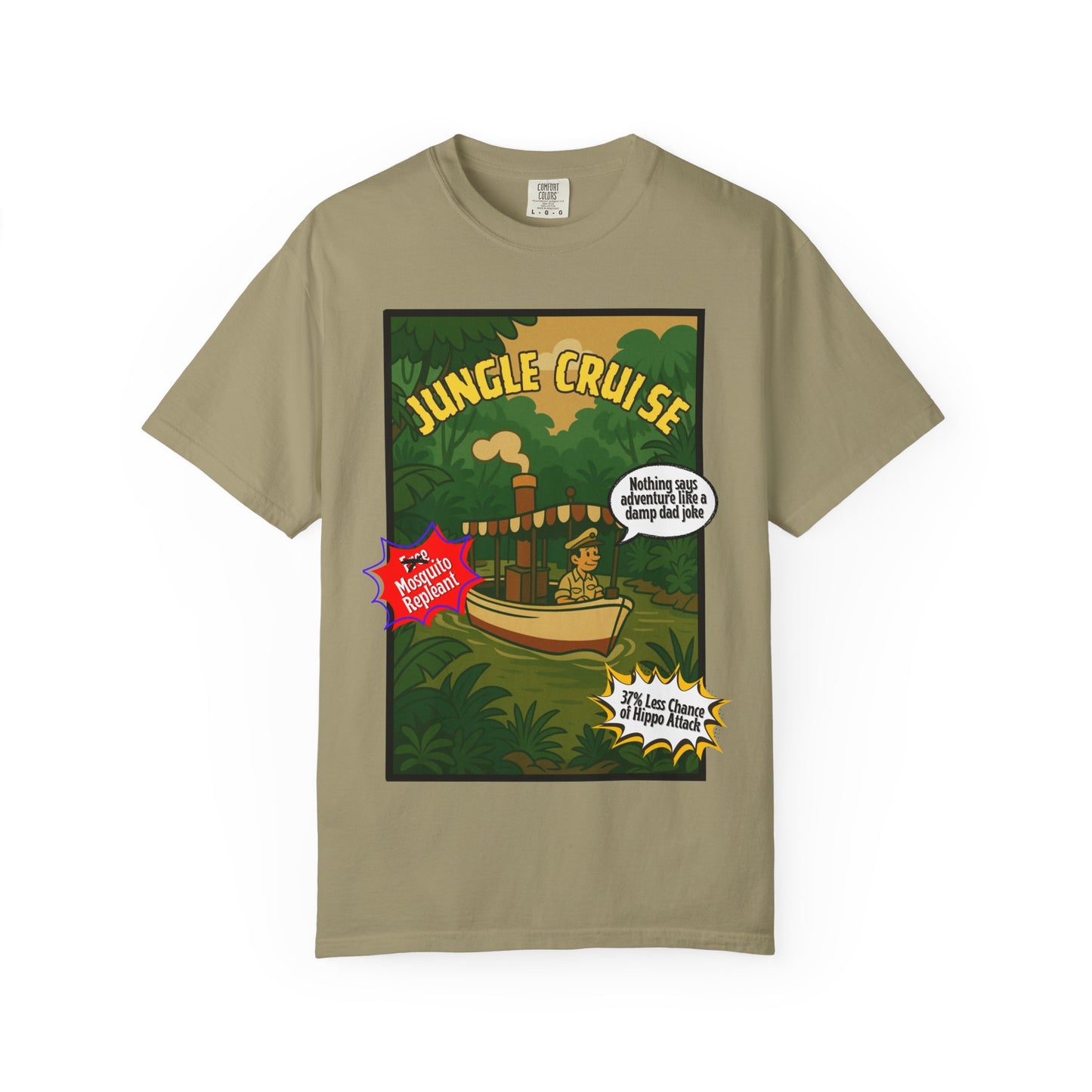 Adventure Jungle Cruise T-Shirt - Unisex Garment-Dyed Tee for Fun Jungle Lovers