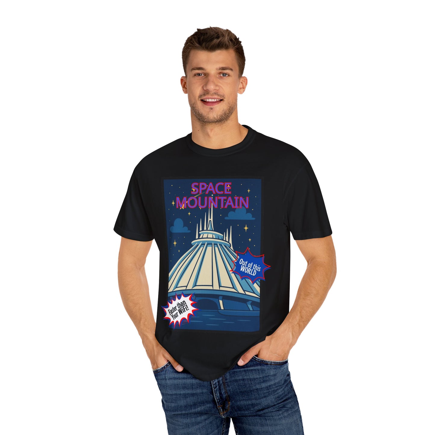 Space Mountain Retro Graphic T-Shirt - Unisex, Perfect for Theme Park Lovers