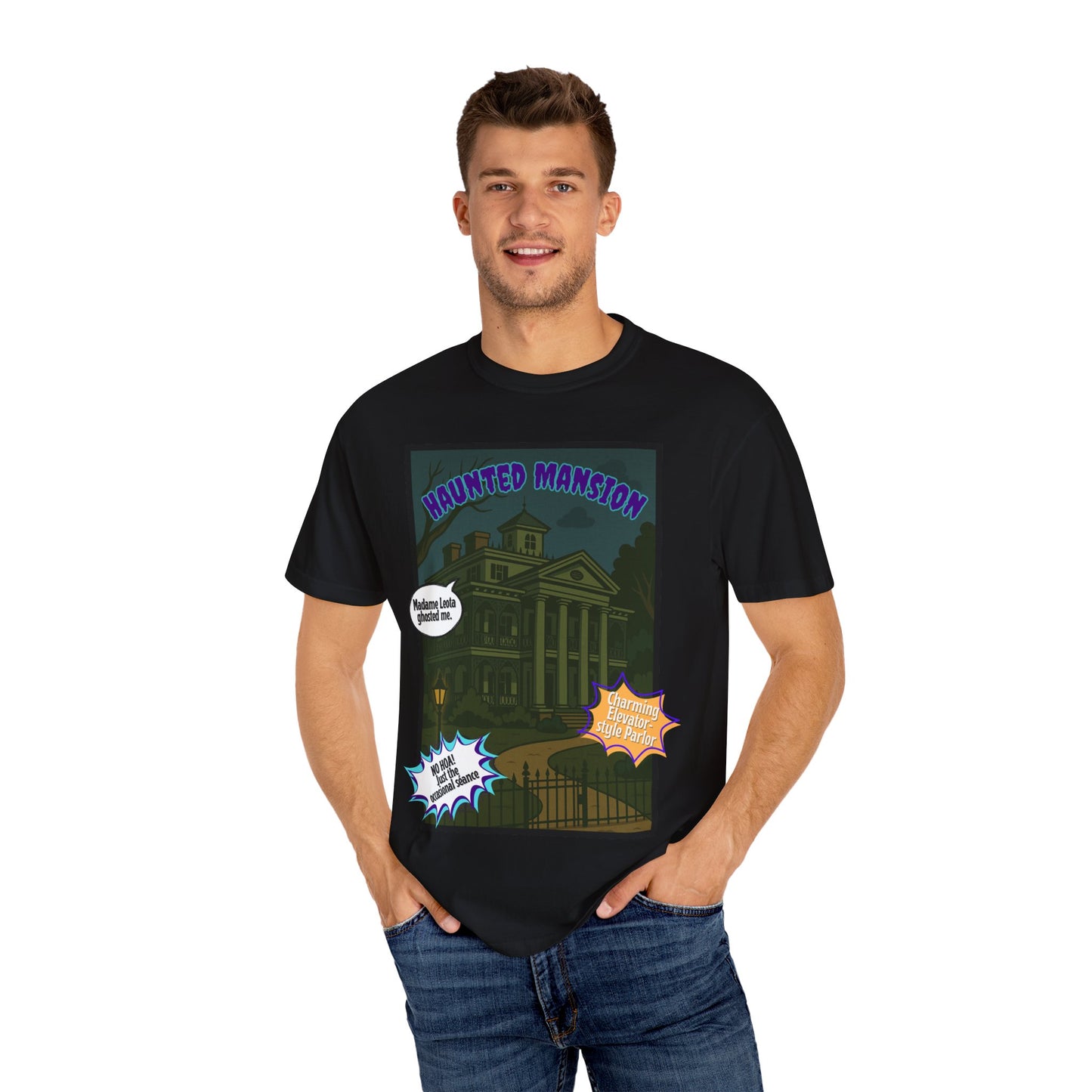 Haunted Mansion Unisex T-shirt - Spooky Graphic Tee for Halloween Lovers