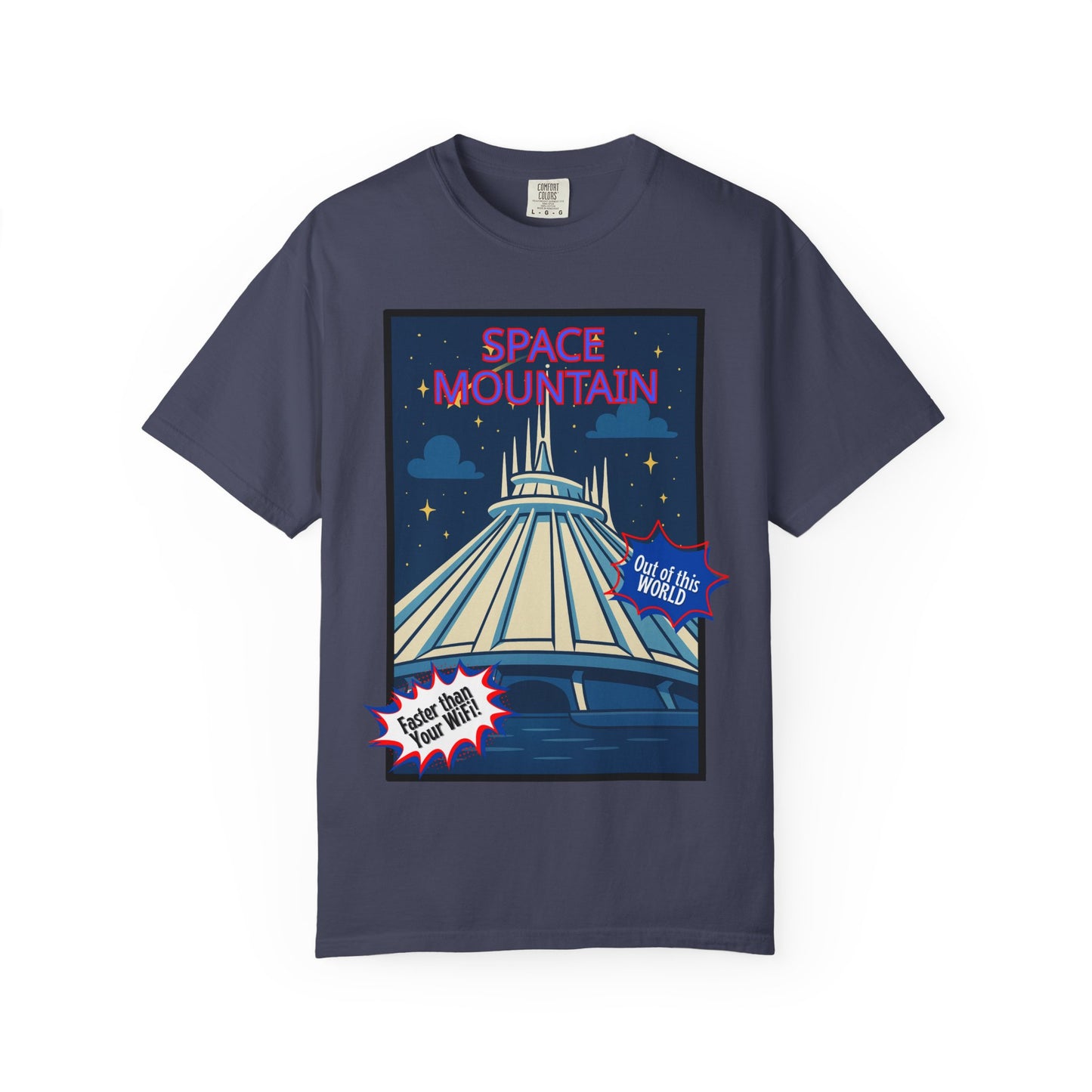 Space Mountain Retro Graphic T-Shirt - Unisex, Perfect for Theme Park Lovers