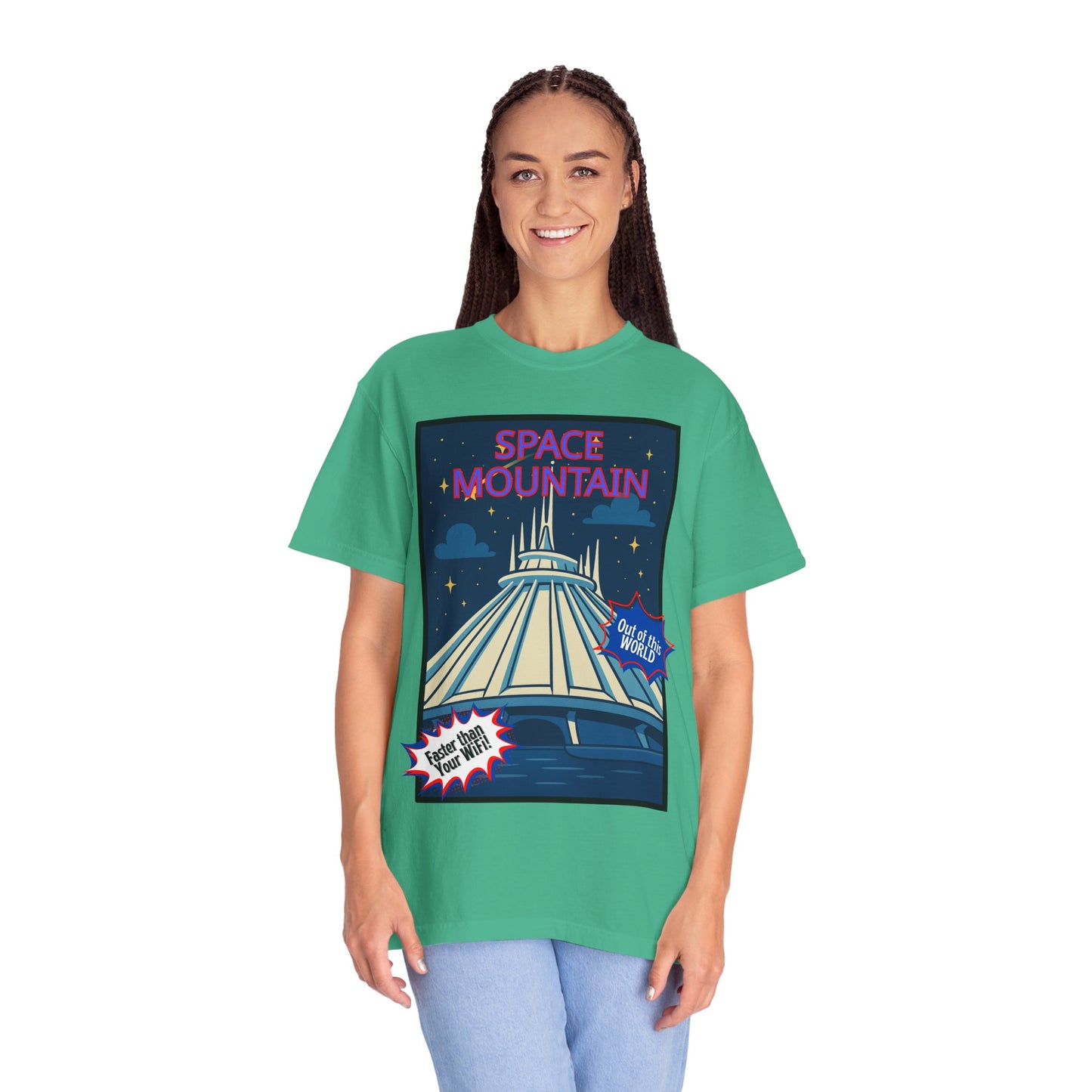 Space Mountain Retro Graphic T-Shirt - Unisex, Perfect for Theme Park Lovers