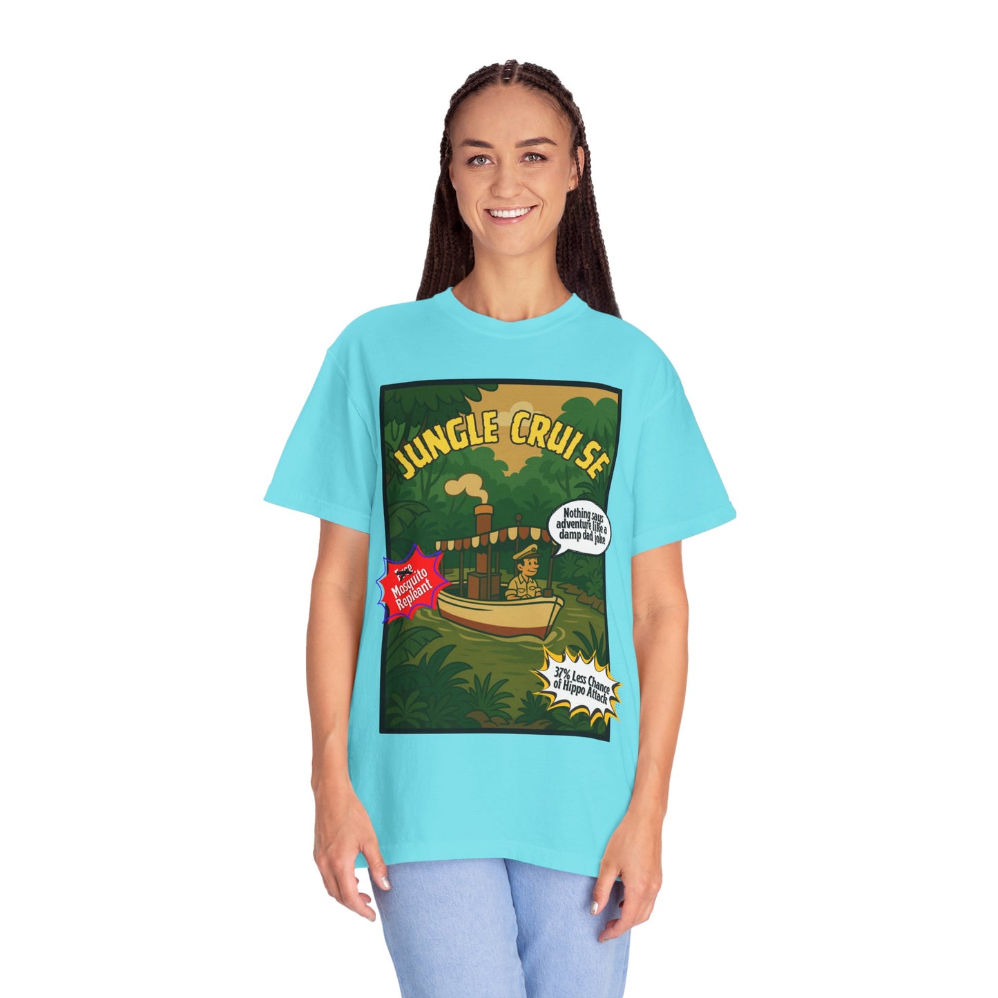 Adventure Jungle Cruise T-Shirt - Unisex Garment-Dyed Tee for Fun Jungle Lovers