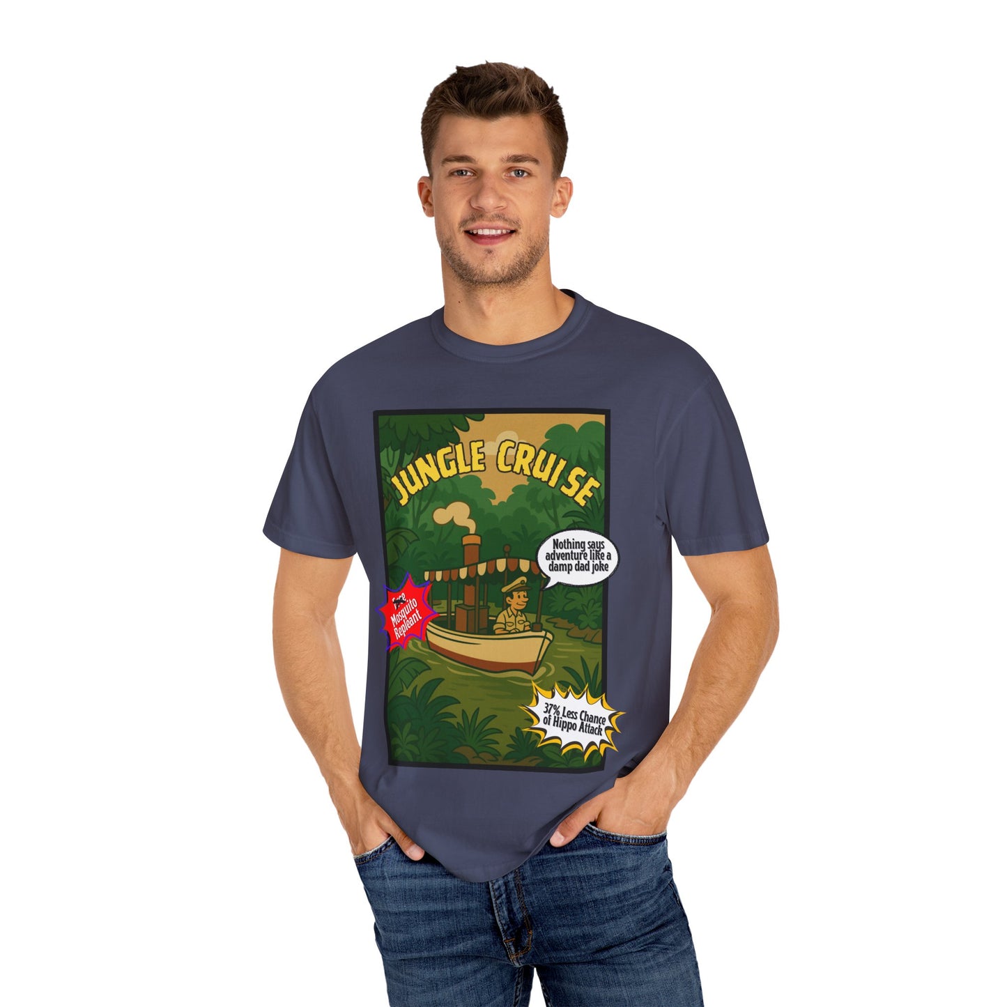 Adventure Jungle Cruise T-Shirt - Unisex Garment-Dyed Tee for Fun Jungle Lovers