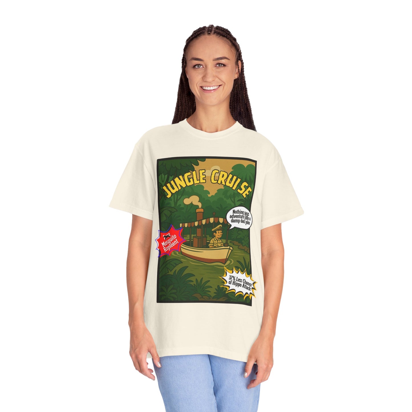 Adventure Jungle Cruise T-Shirt - Unisex Garment-Dyed Tee for Fun Jungle Lovers