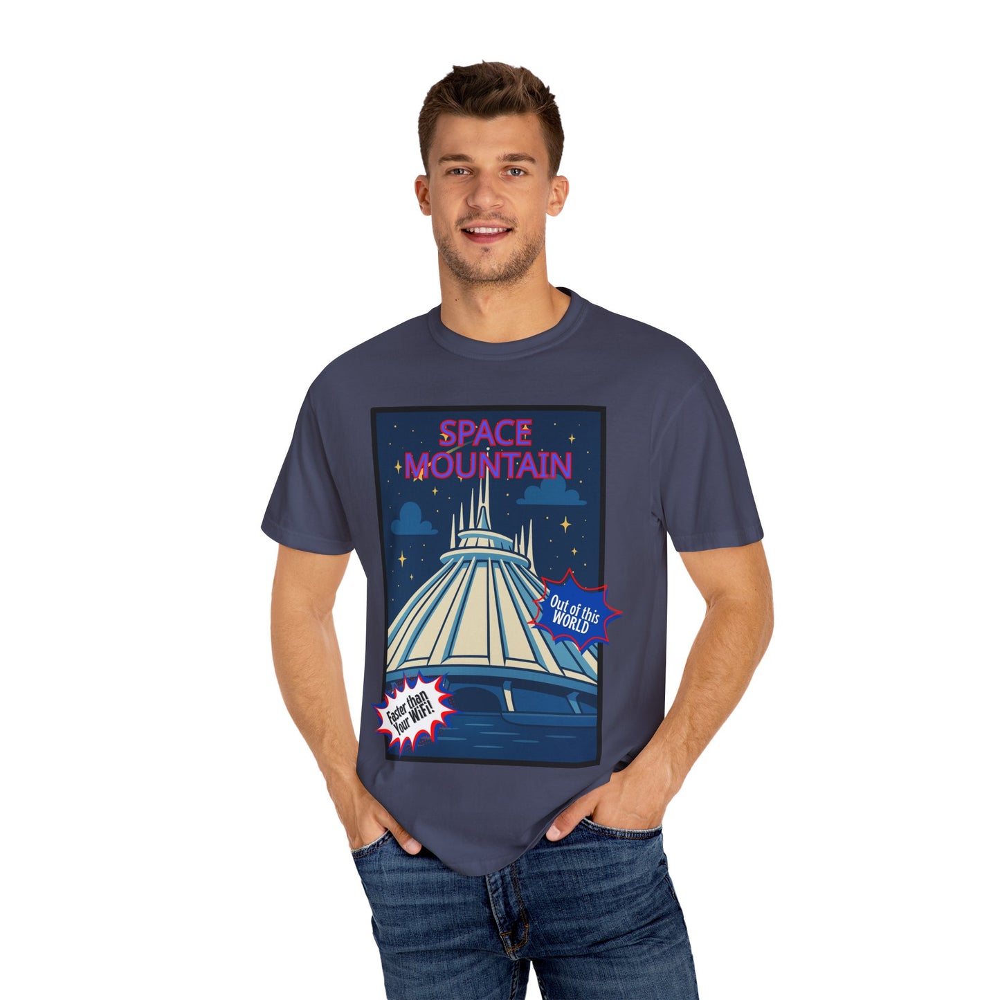 Space Mountain Retro Graphic T-Shirt - Unisex, Perfect for Theme Park Lovers
