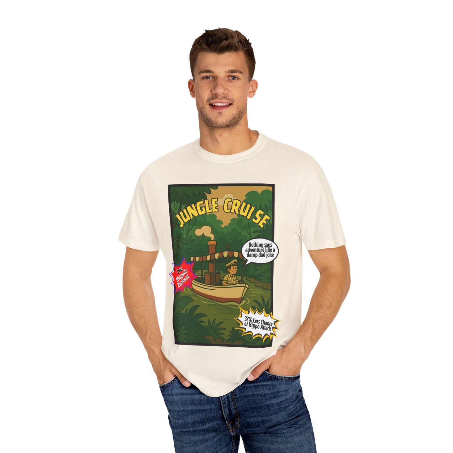 Adventure Jungle Cruise T-Shirt - Unisex Garment-Dyed Tee for Fun Jungle Lovers