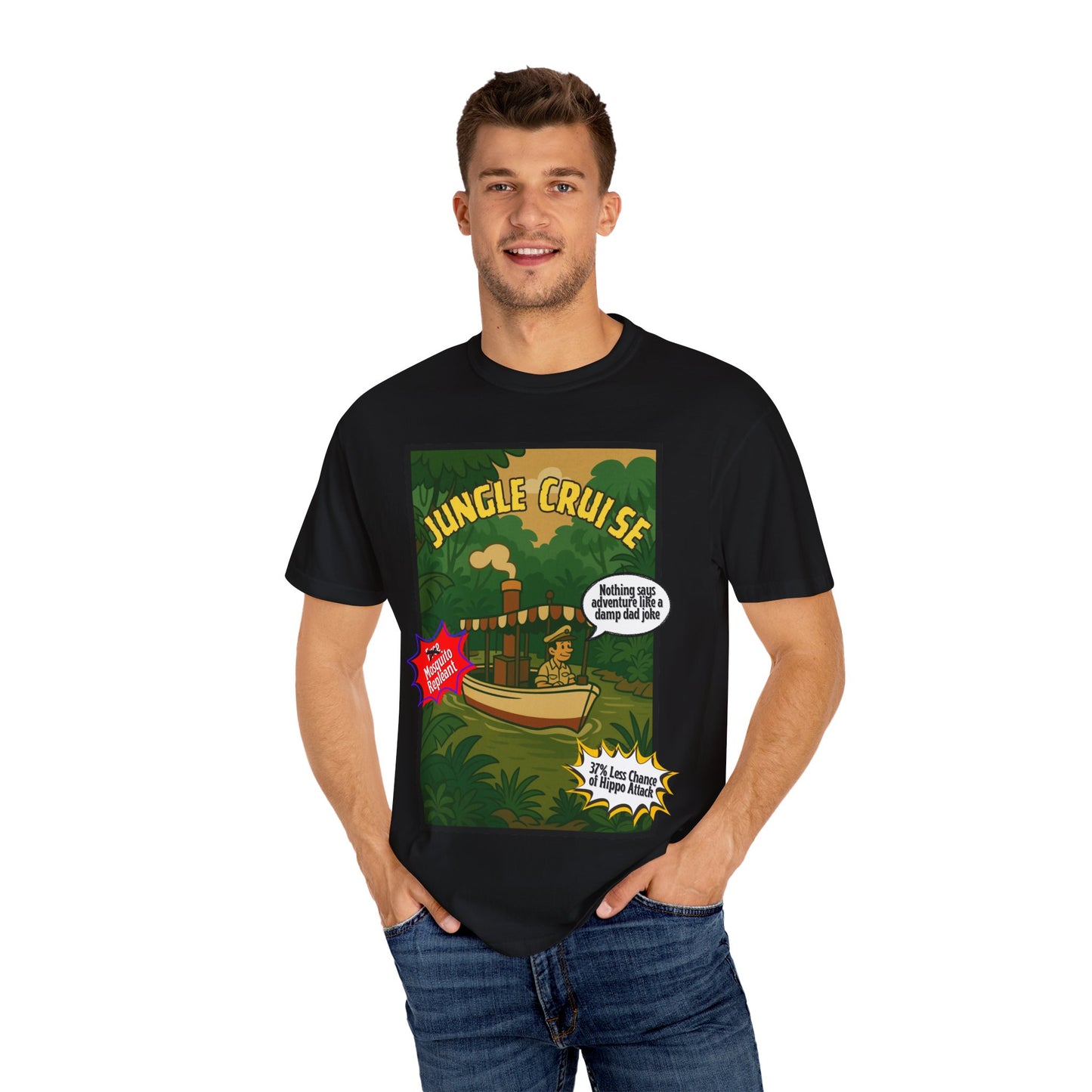 Adventure Jungle Cruise T-Shirt - Unisex Garment-Dyed Tee for Fun Jungle Lovers
