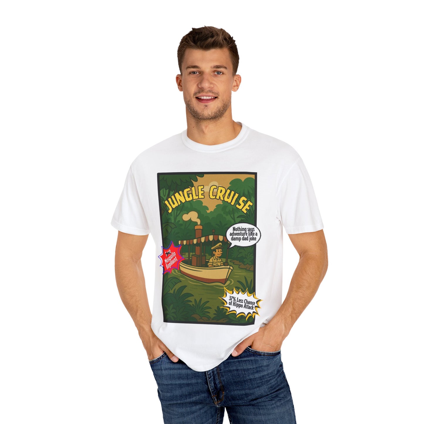 Adventure Jungle Cruise T-Shirt - Unisex Garment-Dyed Tee for Fun Jungle Lovers