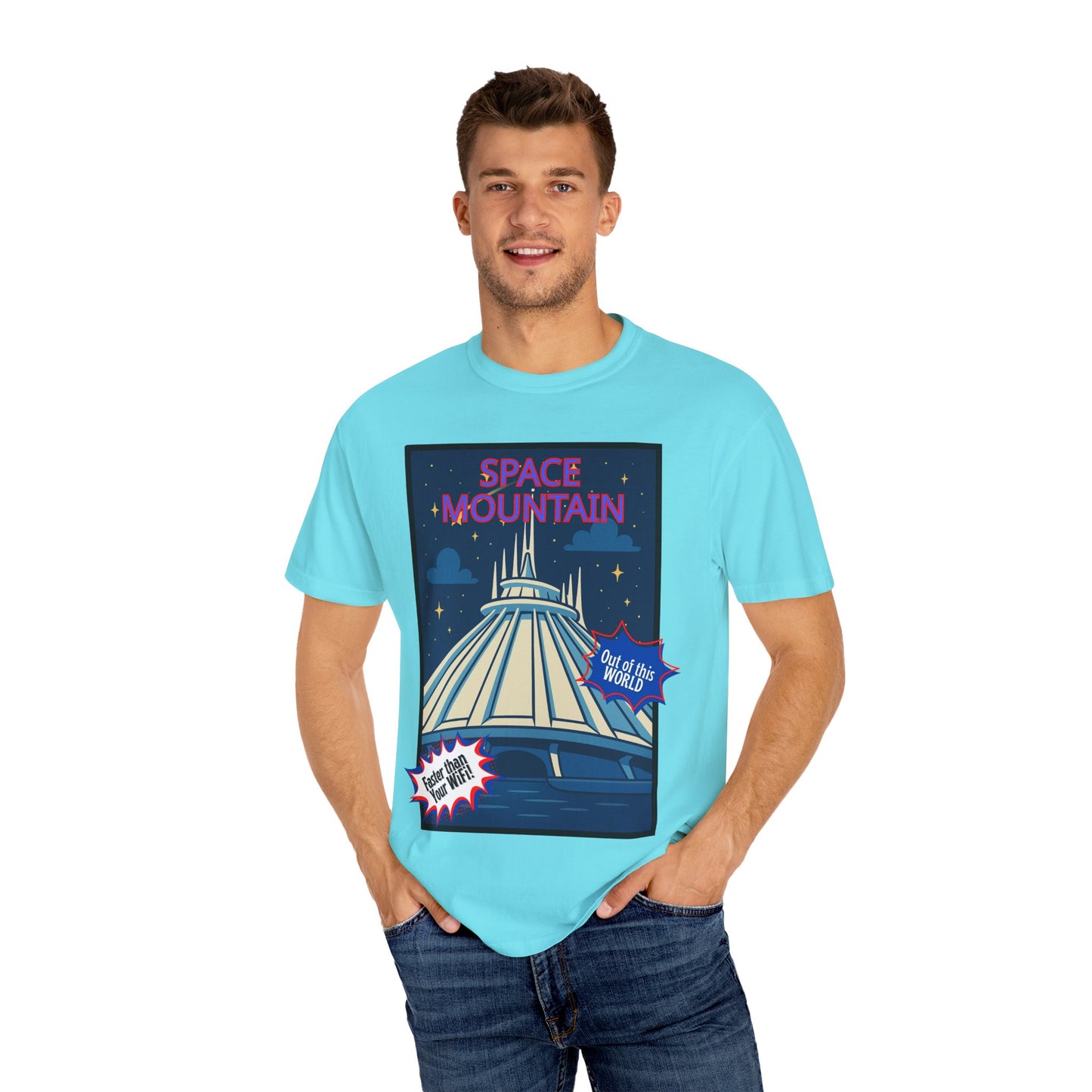 Space Mountain Retro Graphic T-Shirt - Unisex, Perfect for Theme Park Lovers