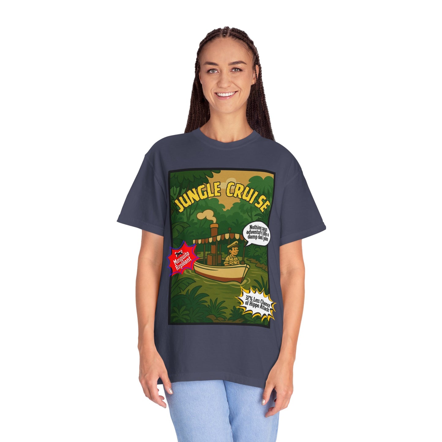 Adventure Jungle Cruise T-Shirt - Unisex Garment-Dyed Tee for Fun Jungle Lovers