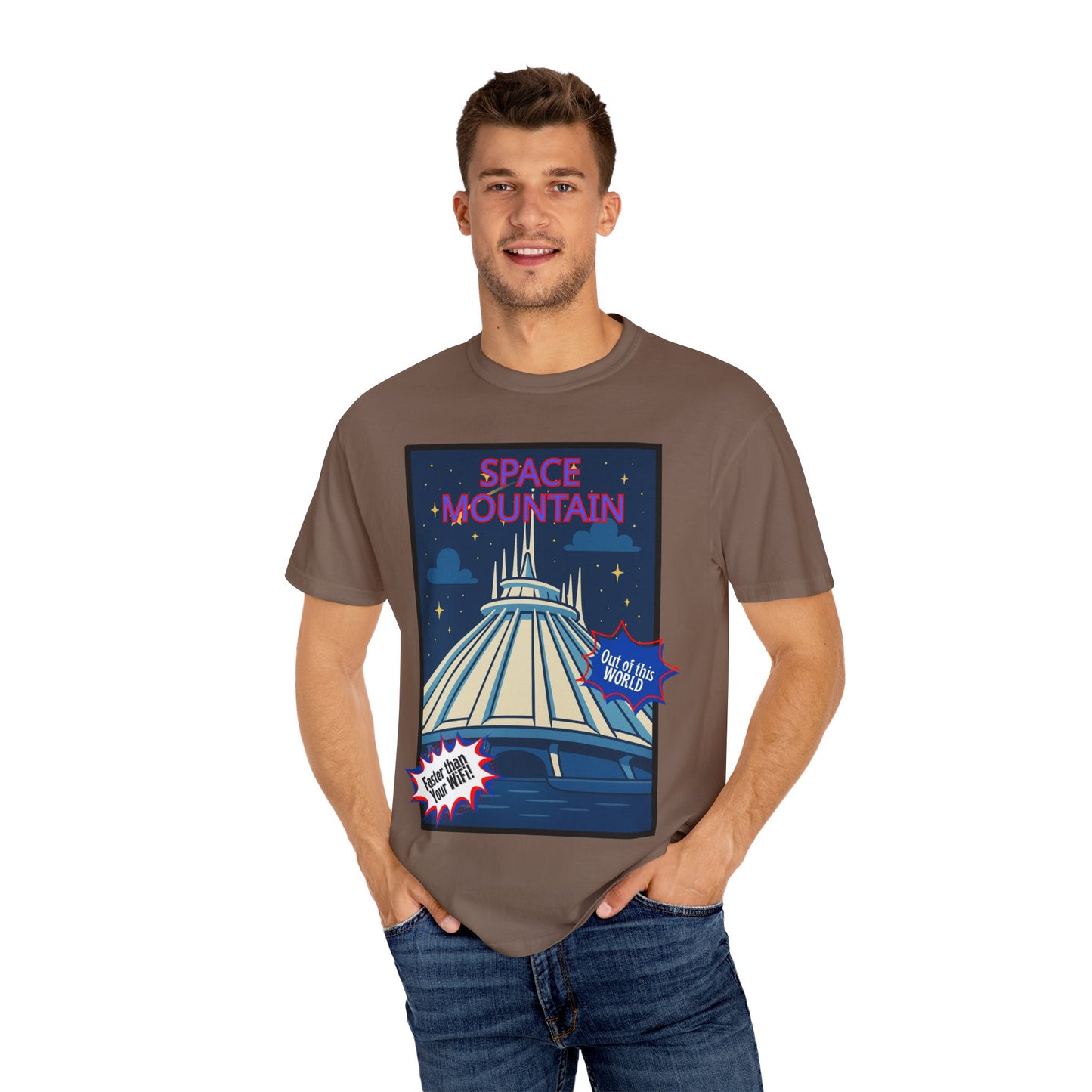 Space Mountain Retro Graphic T-Shirt - Unisex, Perfect for Theme Park Lovers