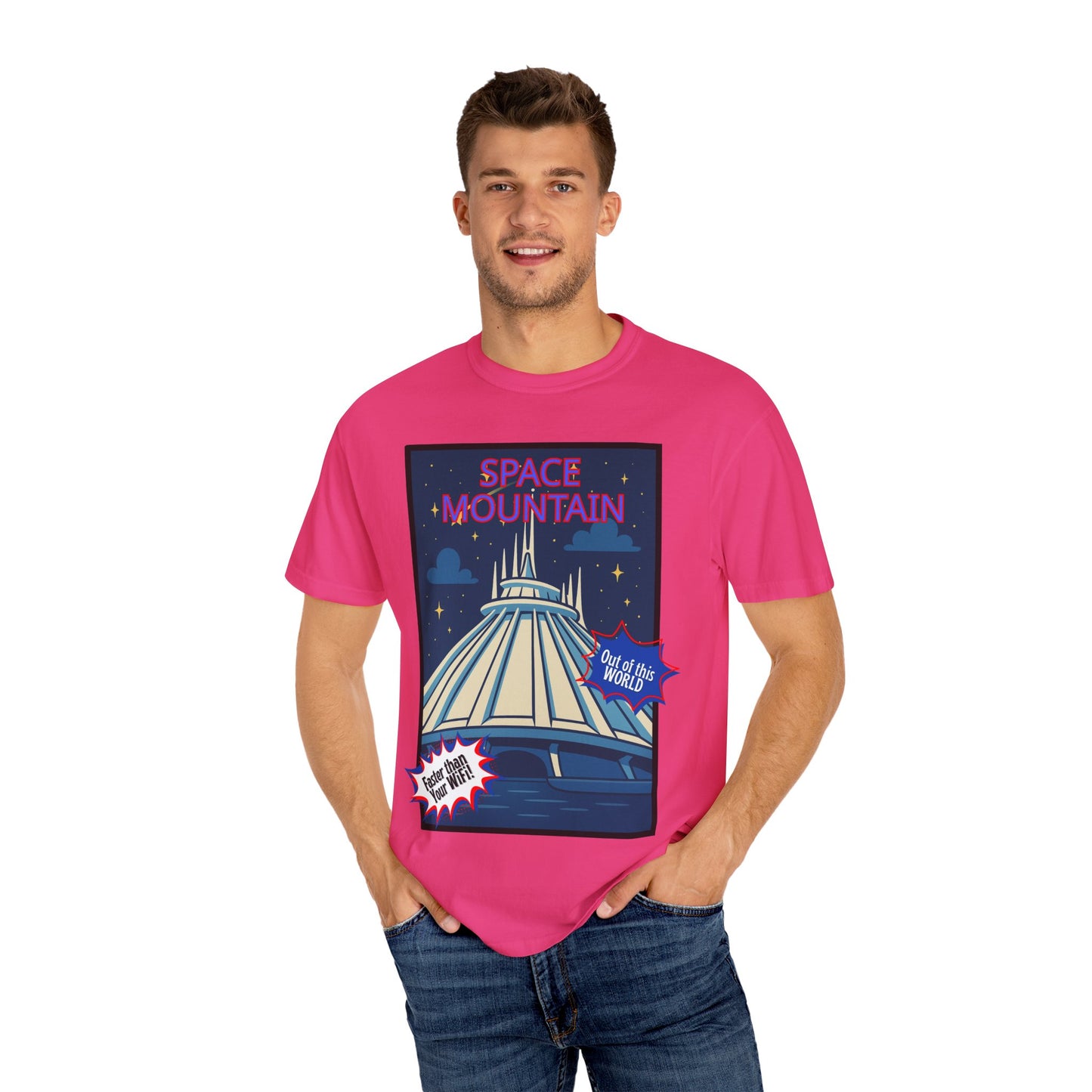 Space Mountain Retro Graphic T-Shirt - Unisex, Perfect for Theme Park Lovers