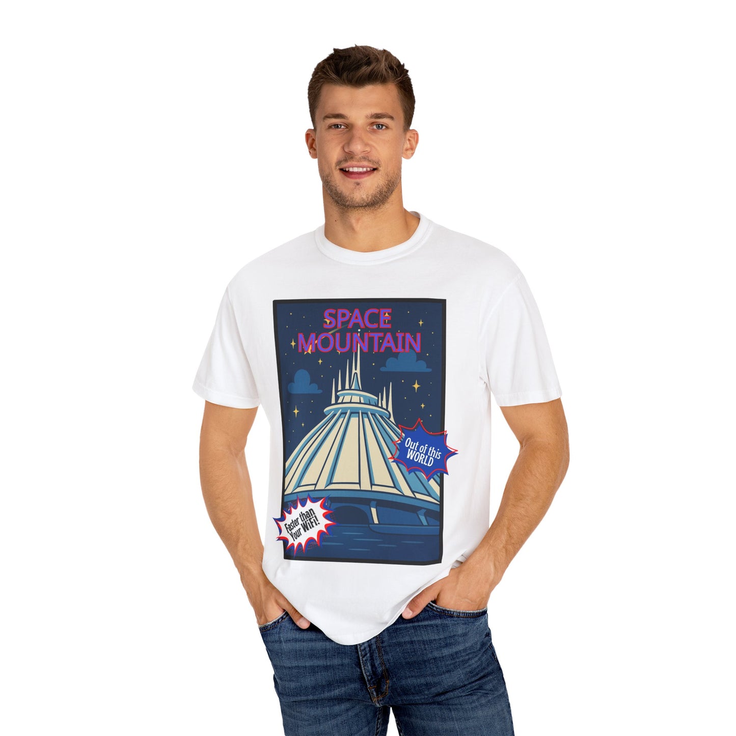 Space Mountain Retro Graphic T-Shirt - Unisex, Perfect for Theme Park Lovers