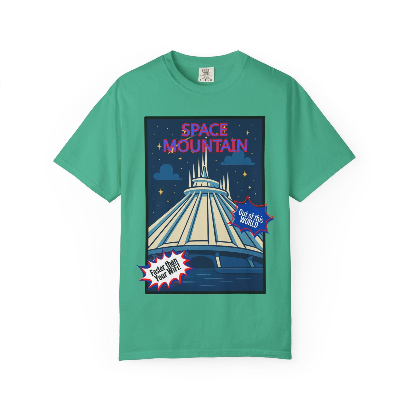 Space Mountain Retro Graphic T-Shirt - Unisex, Perfect for Theme Park Lovers