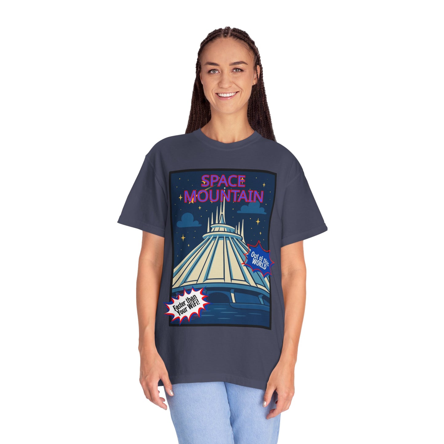 Space Mountain Retro Graphic T-Shirt - Unisex, Perfect for Theme Park Lovers