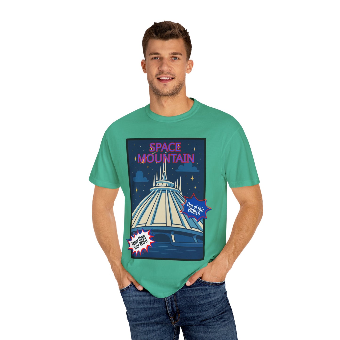 Space Mountain Retro Graphic T-Shirt - Unisex, Perfect for Theme Park Lovers