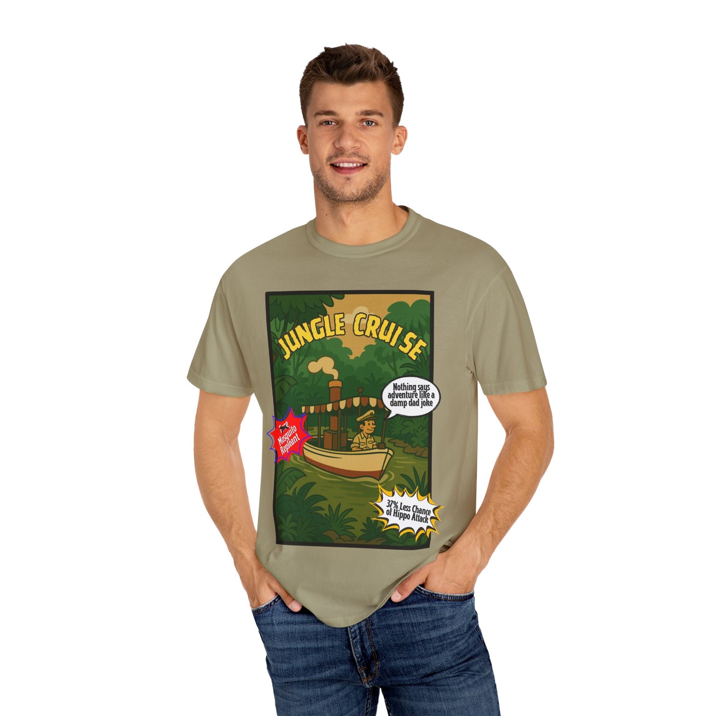 Adventure Jungle Cruise T-Shirt - Unisex Garment-Dyed Tee for Fun Jungle Lovers
