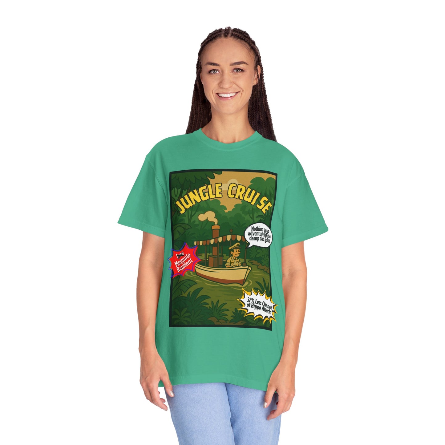 Adventure Jungle Cruise T-Shirt - Unisex Garment-Dyed Tee for Fun Jungle Lovers