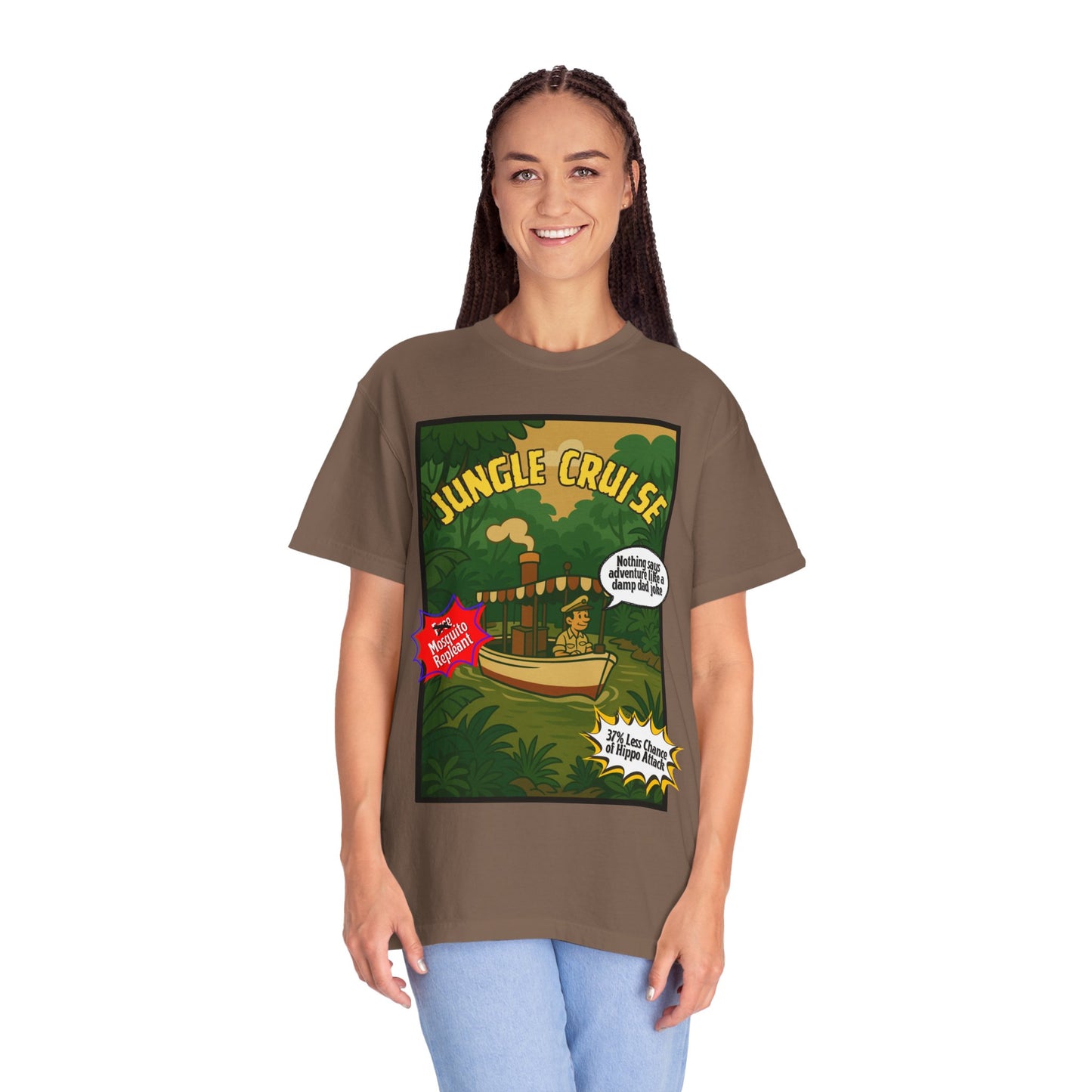 Adventure Jungle Cruise T-Shirt - Unisex Garment-Dyed Tee for Fun Jungle Lovers