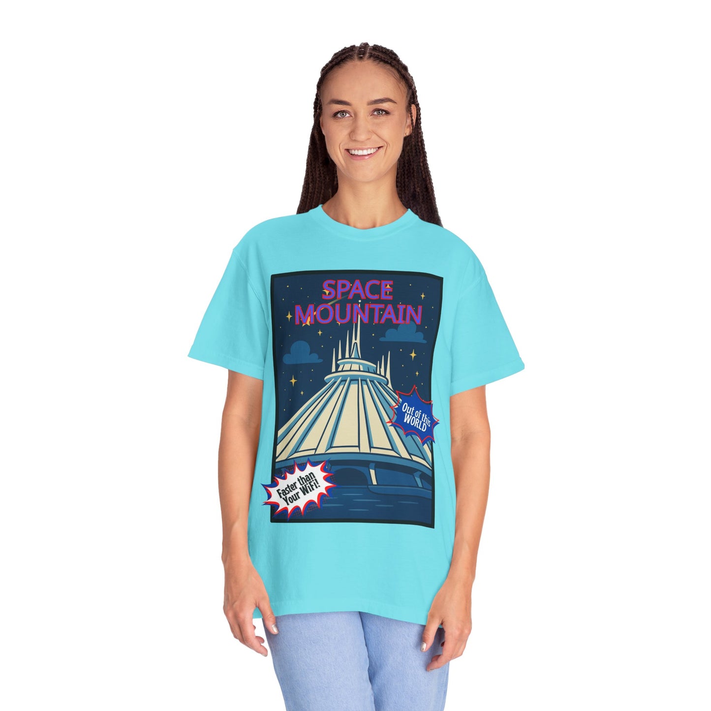Space Mountain Retro Graphic T-Shirt - Unisex, Perfect for Theme Park Lovers