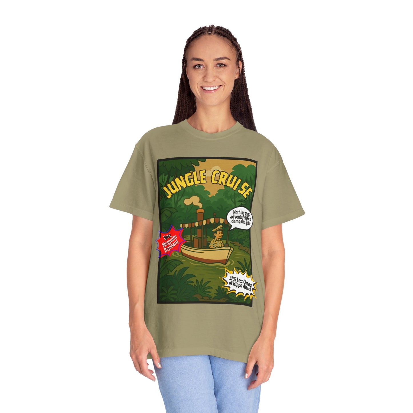 Adventure Jungle Cruise T-Shirt - Unisex Garment-Dyed Tee for Fun Jungle Lovers