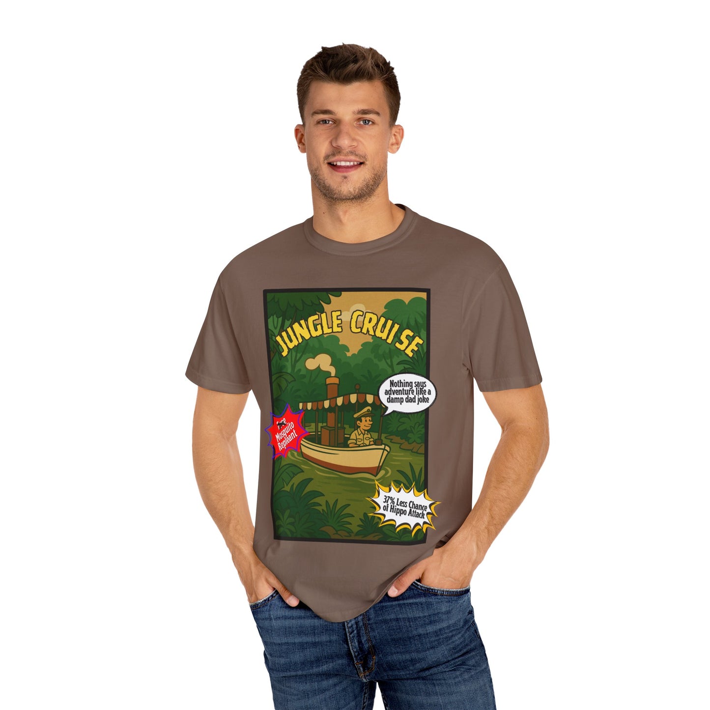 Adventure Jungle Cruise T-Shirt - Unisex Garment-Dyed Tee for Fun Jungle Lovers
