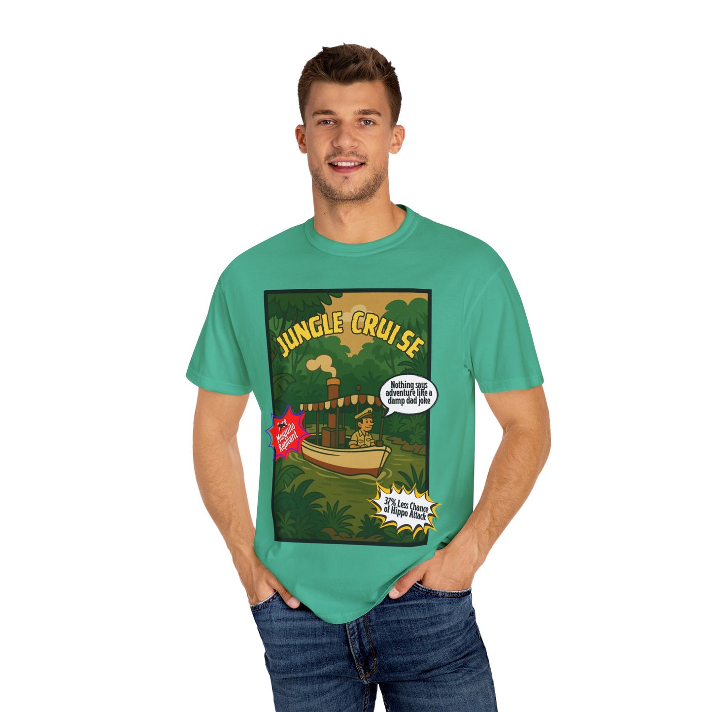 Adventure Jungle Cruise T-Shirt - Unisex Garment-Dyed Tee for Fun Jungle Lovers
